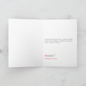 Modern Retro Merry Christmas Wish Photo Folded Kaart (Binnen)