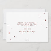 Modern Retro Merry en Bright Family Photo Script Feestdagenkaart (Achterkant)