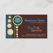 Modern Retro met Logo of Foto Business per Visitekaartje (Achterkant)