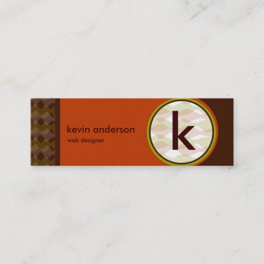 Modern Retro MiniCard Mini Visitekaartje (Voorkant)