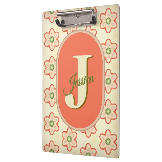  modern retro monogram klembord (Links)