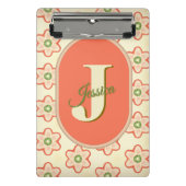  Modern Retro Monogram Mini Klembord (Voorkant)