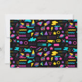 Modern Retro Neon 80’s Birthday Party for Adults Bedankkaart (Achterkant)