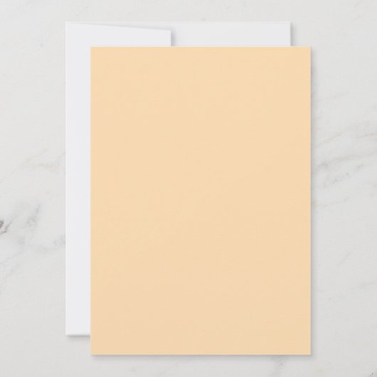 Modern Retro | Oranje Cream Faded-fotoweddenschap Kaart (Achterkant)