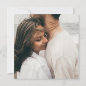 Modern Retro | Oranje Cream Square Photo Wedding Kaart (Achterkant)