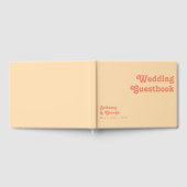 Modern Retro | Oranje Cream Wedding Guestbook Gastenboek (Volledig)