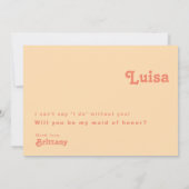 Modern Retro | Oranje kaart met het beste voorstel (Achterkant)