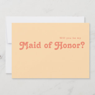 Modern Retro Oranje kaart met het beste voorstel