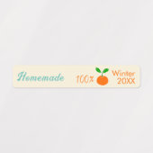 Modern Retro Oranje Marmalade Tamper-Proof Seal L Labels (Design 1)