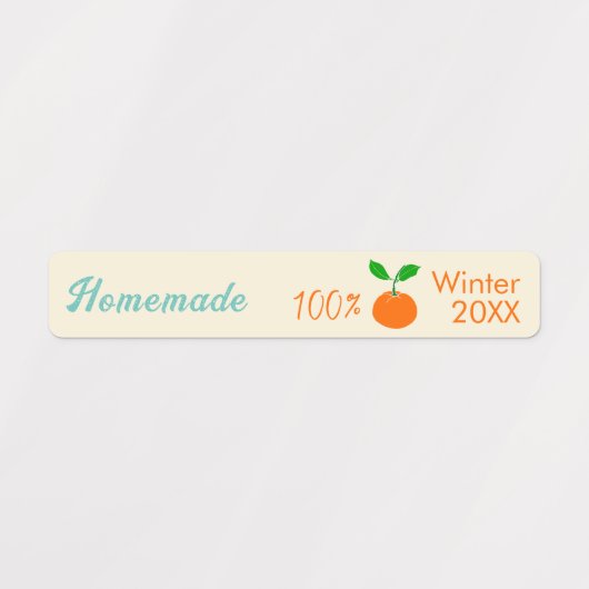 Modern Retro Oranje Marmalade Tamper-Proof Seal L Labels (Design 1)
