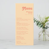 Modern Retro| Oranje menu Binddromen (Staand voorkant)
