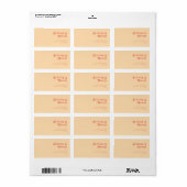 Modern Retro | Oranje RSVP-retouradres van Cream R Etiket (Full Sheet)