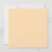 Modern Retro | Oranje vierkant Ronde Rigges Weddin Kaart (Achterkant)