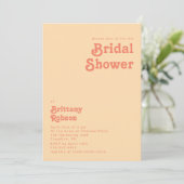 Modern Retro | Oranje Vrijgezellenfeest van Cream Kaart (Staand voorkant)