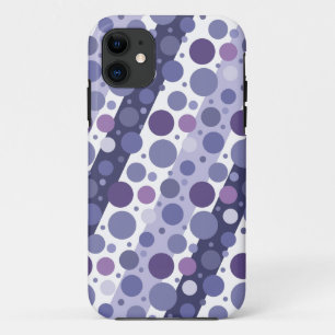 Modern Retro Paarse Polka Dot Fun Case-Mate iPhone Case