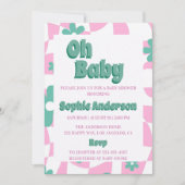Modern Retro Pastel Oh Baby Shower Kaart (Voorkant)