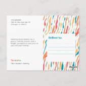 Modern Retro Photo Family Christmas Holiday Briefkaart (Achterkant)