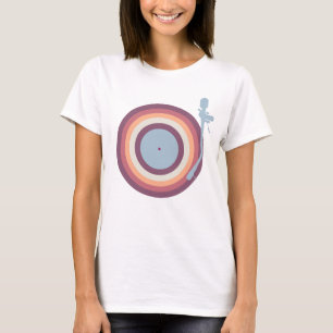 Modern Retro Platenspeler Vinyl Record Player T-sh T-shirt