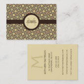 Modern Retro Polka Dot Gepersonaliseerd Roepkaart Contactkaartje (Voorkant / Achterkant)