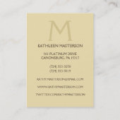 Modern Retro Polka Dot Gepersonaliseerd Roepkaart Contactkaartje (Achterkant)