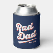 Modern Retro Rad Dad Fun Blue Blikjeskoeler (Blikje Voorkant)