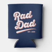 Modern Retro Rad Dad Fun Blue Blikjeskoeler (Voorkant)