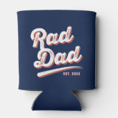 Modern Retro Rad Dad Fun Blue Blikjeskoeler (Achterkant)