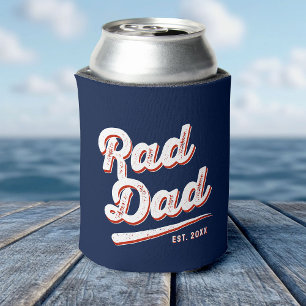 Modern Retro Rad Dad Fun Blue Blikjeskoeler