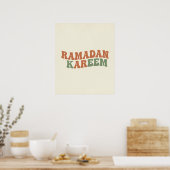 Modern Retro Ramadan Kareem Wall Art  Boho Islamic Poster (Keuken)