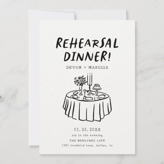 Modern Retro repetitie diner geïllustreerd Kaart (Voorkant)