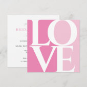 Modern Retro Roze Vrijgezellenfeest Kaart (Voorkant / Achterkant)