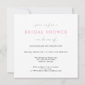 Modern Retro Roze Vrijgezellenfeest Kaart (Achterkant)