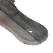 Modern Retro Rustic Monogram Dark Wood Snijplank (Hoek)