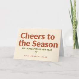 Modern Retro Script Cheers to the Season Feestdagen Kaart