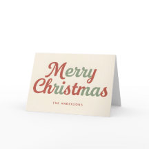 Modern Retro Script Prettig Kerstfeest