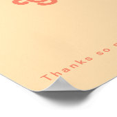 Modern Retro | Sinaasappel Crème Kaarten en Cadeau Poster (Hoek)