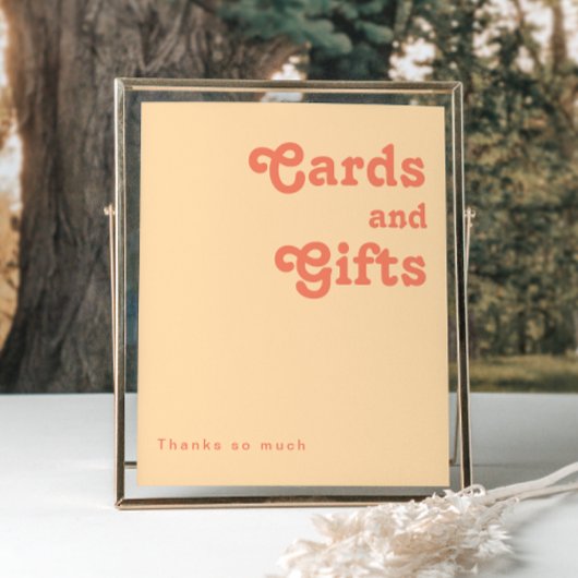 Modern Retro | Sinaasappel Crème Kaarten en Cadeau Poster