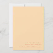 Modern Retro | Sinaasappelcrème trouwkaart Kaart (Achterkant)
