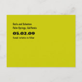 Modern-retro Sla de datum op Aankondigingskaart (Achterkant)