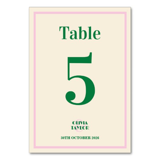 Modern Retro Striped Wedding Information Kaart (Voorkant)