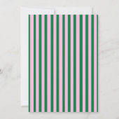 Modern Retro Striped Wedding Invitation Kaart (Achterkant)