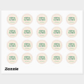 Modern Retro Striped Wedding Invitation Ronde Sticker (Vel)