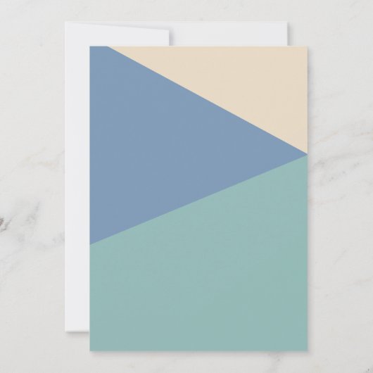 Modern Retro Surf Blauw | Strand verjaardagsfeestj Kaart (Achterkant)