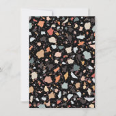 Modern Retro Terrazzo Baby shower Kaart (Achterkant)