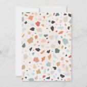 Modern Retro Terrazzo Wedding Arch Uitnodiging (Achterkant)