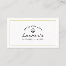 Modern Retro Thuis Bakkerij Logo Cupcakes Snoepjes