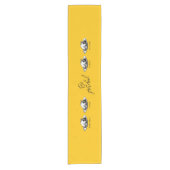 Modern Retro Turkije Grateful Thanksgiving Geel Korte Tafelloper (Voorkant)