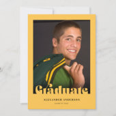 Modern Retro Typografie Foto Afstuderen Kaart (Voorkant)