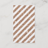 MODERN RETRO vet gestreept cool roos gouden glitte Visitekaartje (Achterkant)