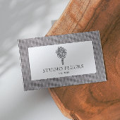 Modern Retro Vibe Logo Gestreept Visitekaartje